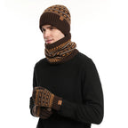 Ensemble d'hiver 3 pièces - Gants + Cache cou + Bonnet - Homme