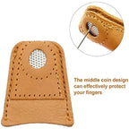 Lot de 2 Dés à Coudre en Cuir