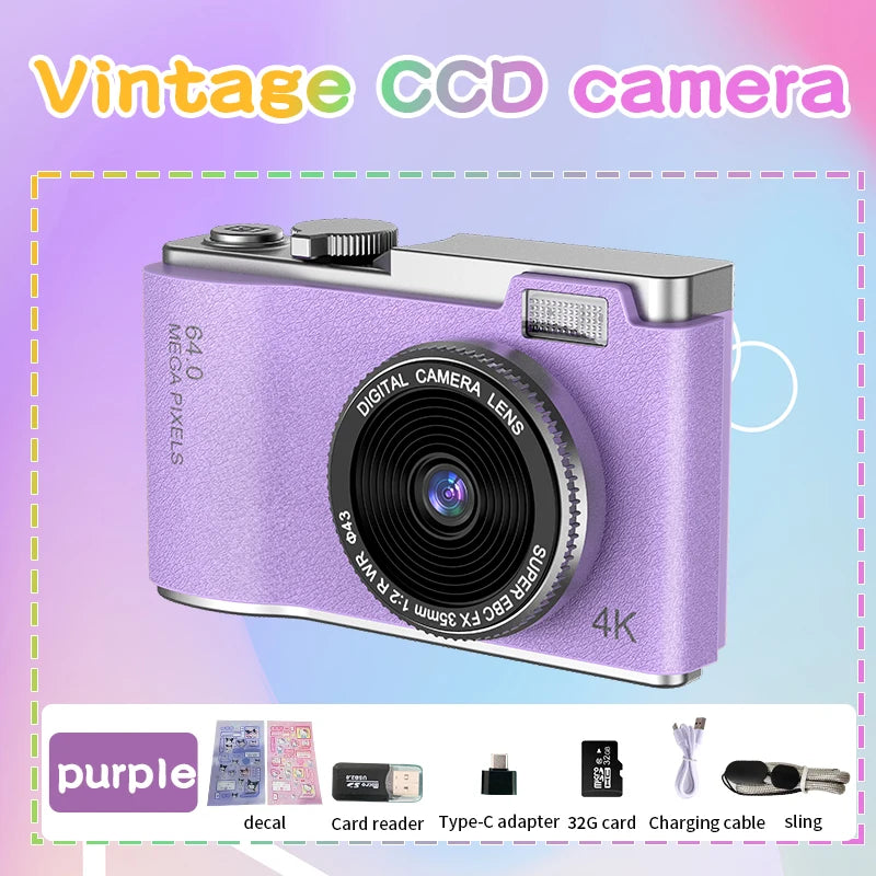 Appareil Photo/Vidéo Numérique 4K - 64MP Haute Définition