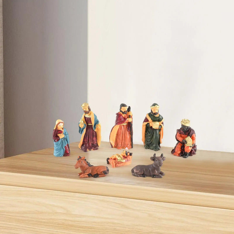 Figurines spéciales crèche de Noël - 8 Pièces