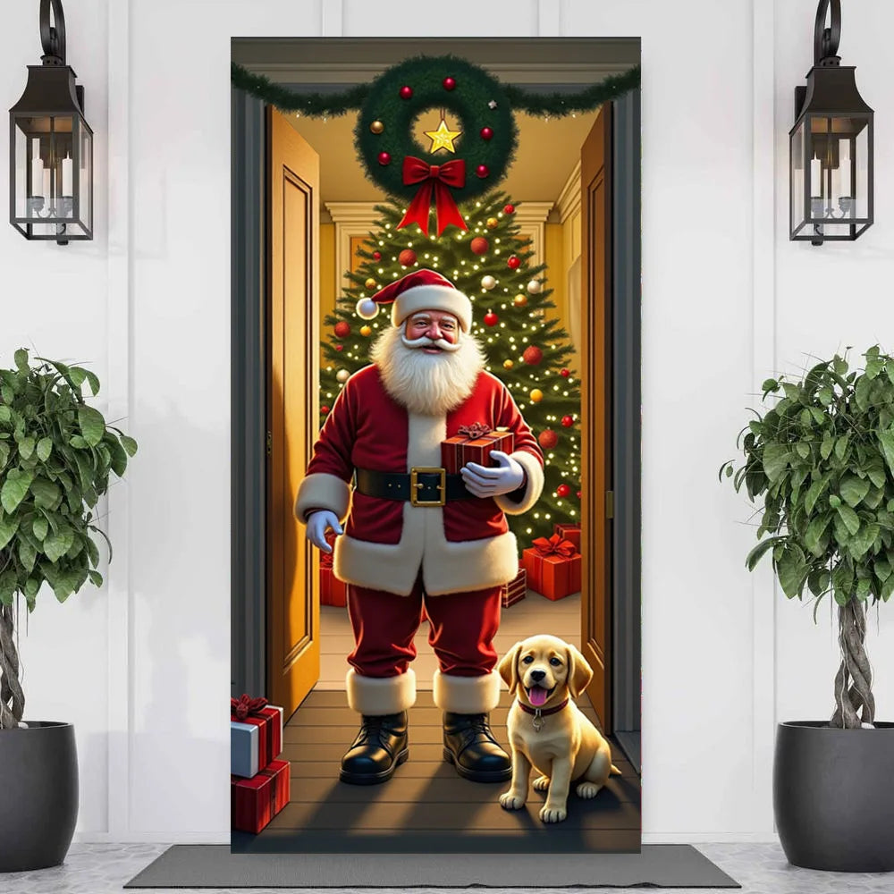 Bannière de Porte 2D de Noël à Suspendre - 185x90CM