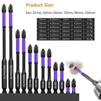 6 Embouts Tournevis Antichoc pour Perceuse – Magnétiques & Robustes