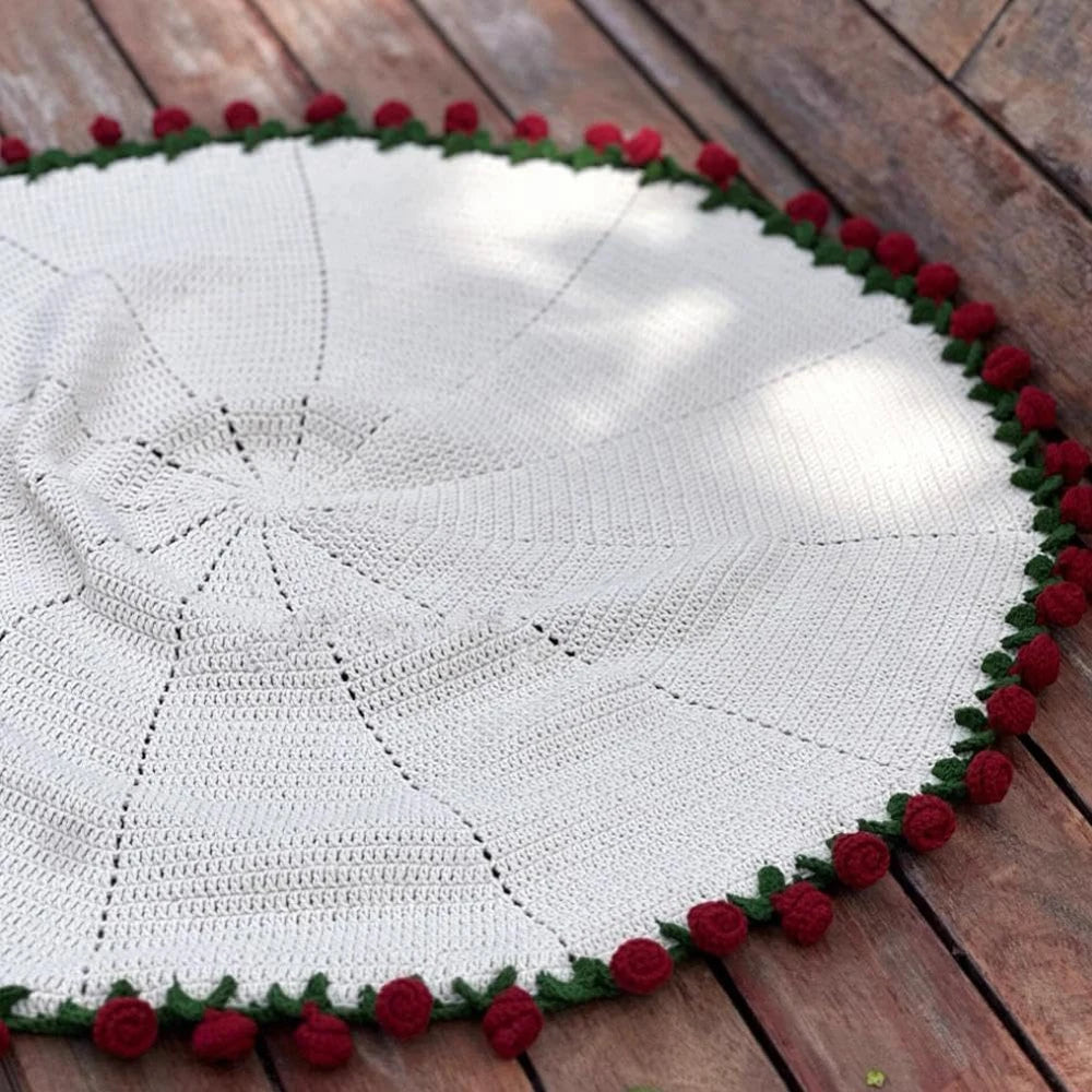 Plaid Crochet Bouquet de Fleurs