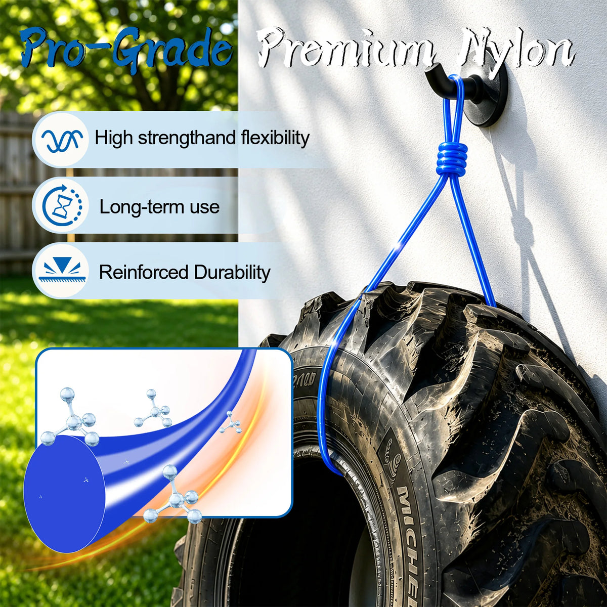 Fil Nylon Rond pour Débroussailleuse et Coupe-Bordures – Ø 1,6 à 4,0 mm, Rouleau 15 à 100 m – Fil de Coupe pour Tondeuse à Gazon
