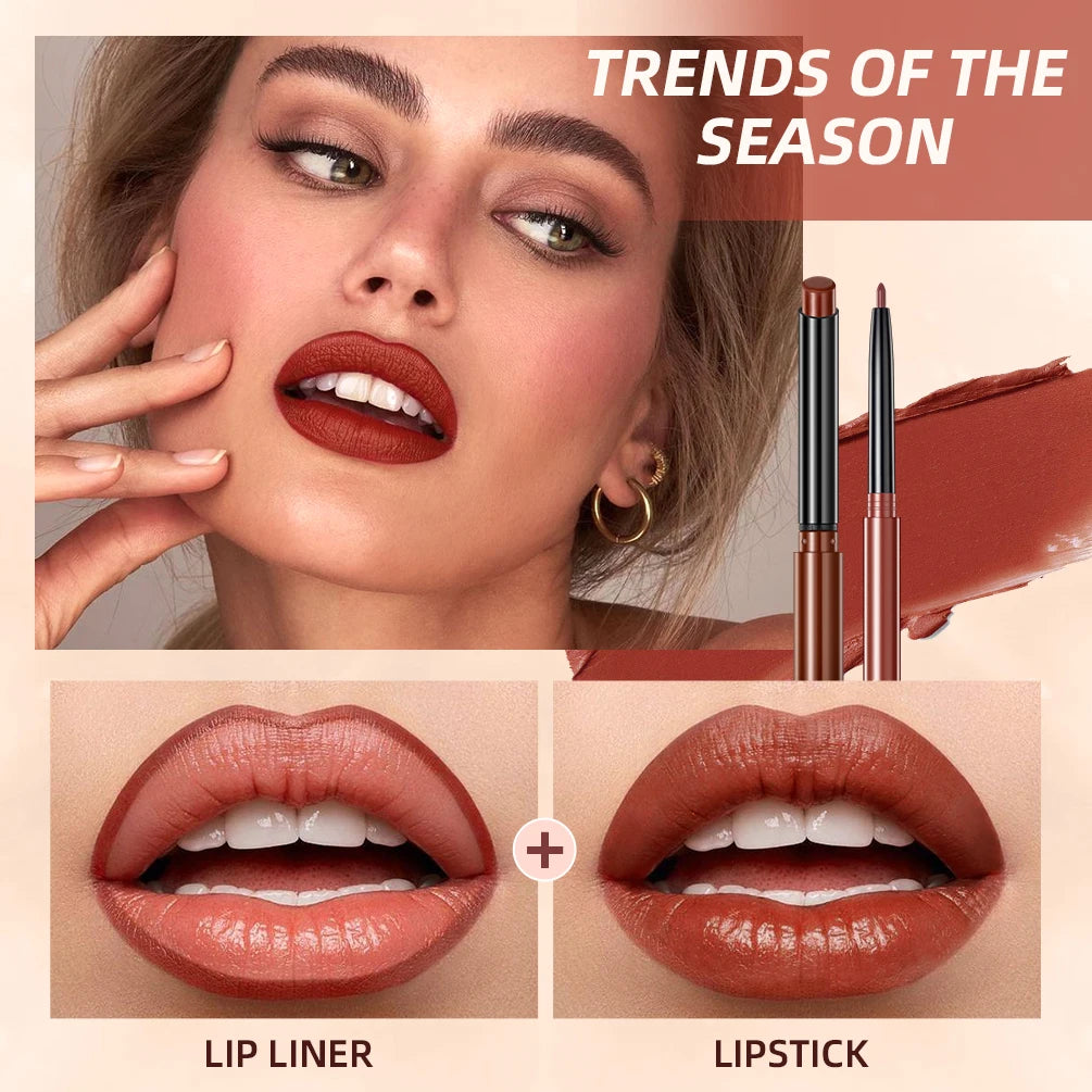 Stylo rouge à lèvres précison 2 en 1 longue durée