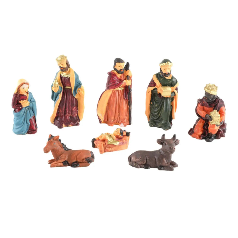 Figurines spéciales crèche de Noël - 8 Pièces