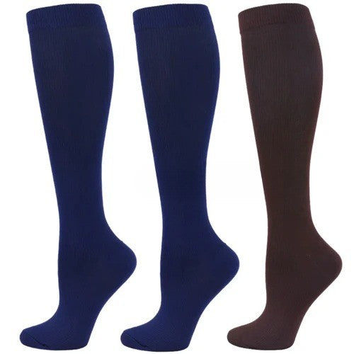 Pack of 3 Medical Compression Knee-High Socks