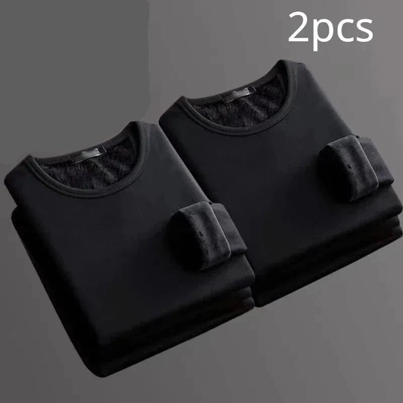 Pack of 2 Long-Sleeved Thermal T-shirts Fleece Lined - Men