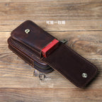 Sacoche de ceinture en cuir véritable