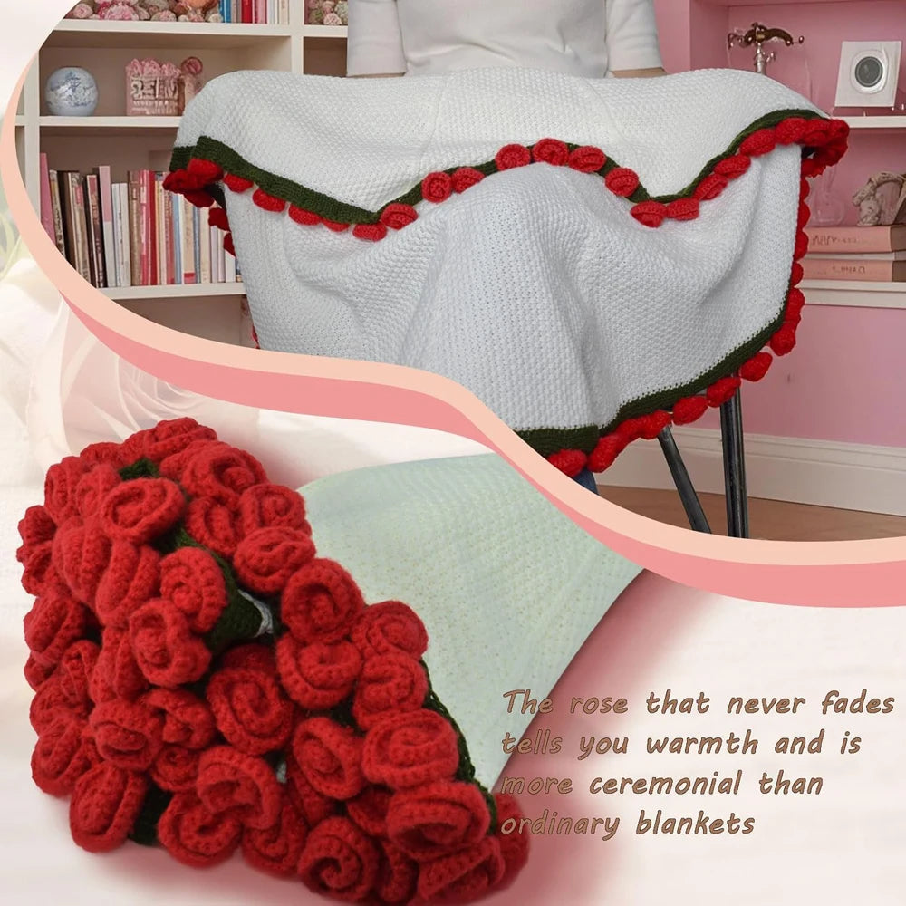 Plaid Crochet Bouquet de Fleurs