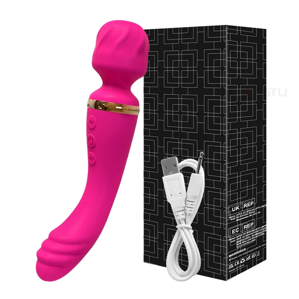 WANDY - Vibromasseur Chauffant pour Femme – Double Stimulations Intime avec Vibrations & Chauffage