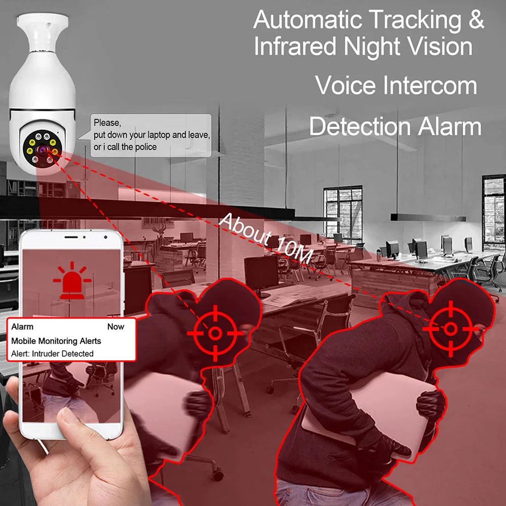 Caméra de Surveillance Bulb Diurne + Nocturne - Wifi 5G