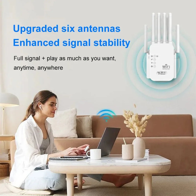 Répéteur WiFi Sans Fil 1200Mbps - Booster de Signal WiFi 2.4G 5G
