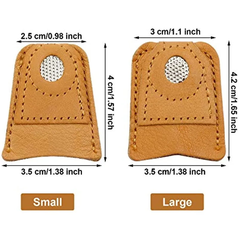 Lot de 2 Dés à Coudre en Cuir
