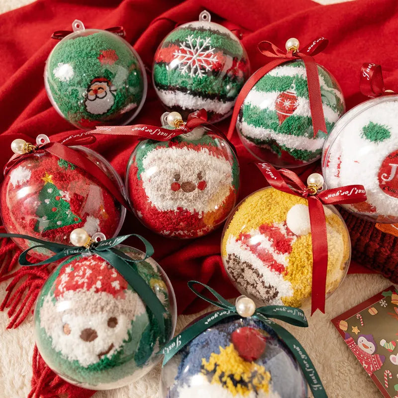Chaussettes polaires chaudes boule de Noël -  Idée cadeau
