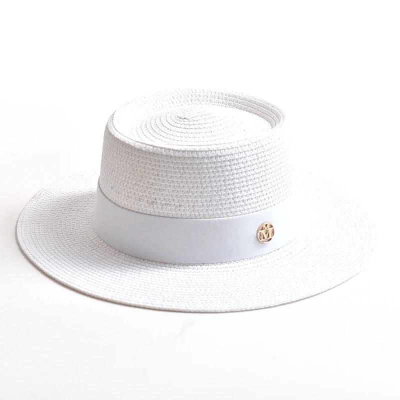 Chapeau de Paille Coloré à Ruban - 17 Couleurs