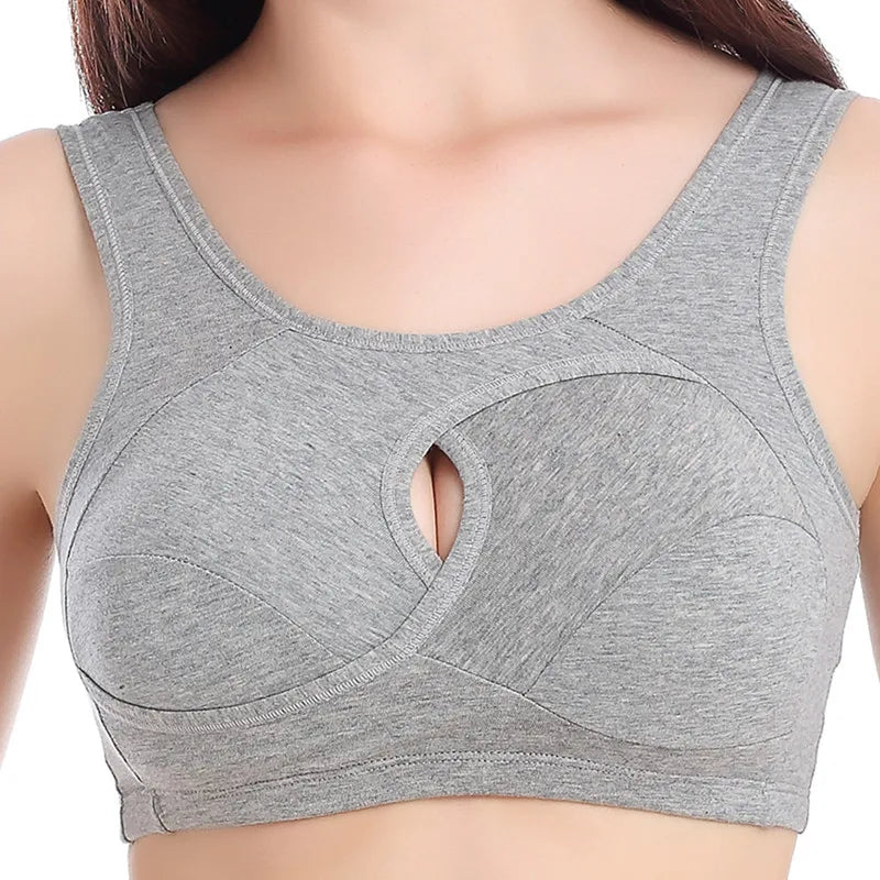 Perforated Bra in 100% Breathable Cotton - Plus Sizes