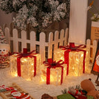 3PCS Cadeaux de Noël Décoratifs Lumineux