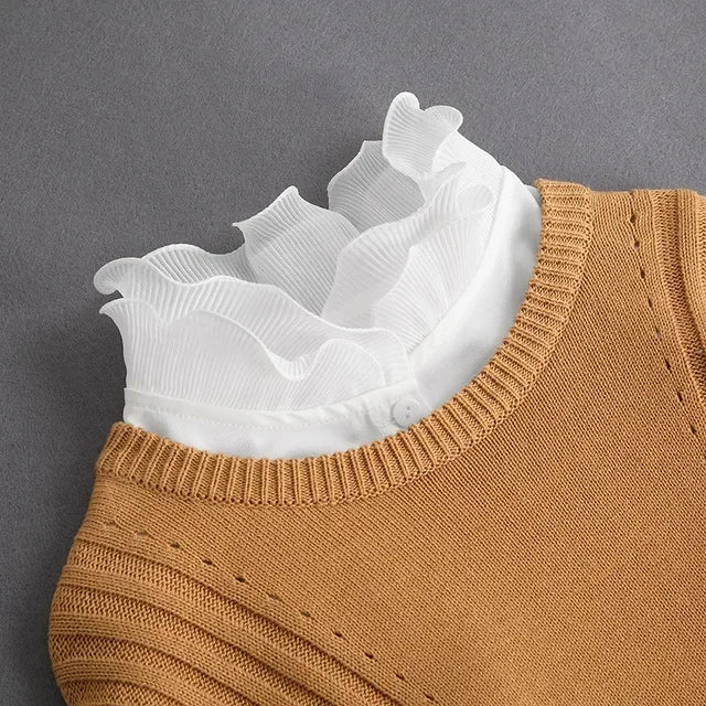 Faux Col de Chemise Amovible