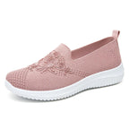 Baskets Slip-on en maille respirante Motif Surpiqûre Florale
