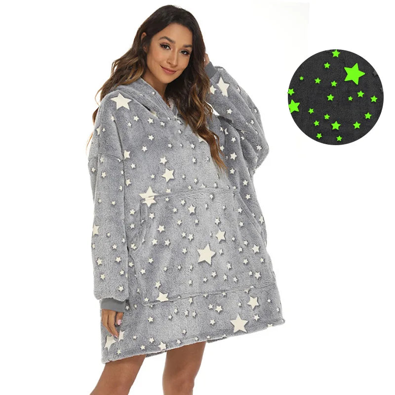 Pull à Capuche d'Intérieur Polaire - Phosphorescent