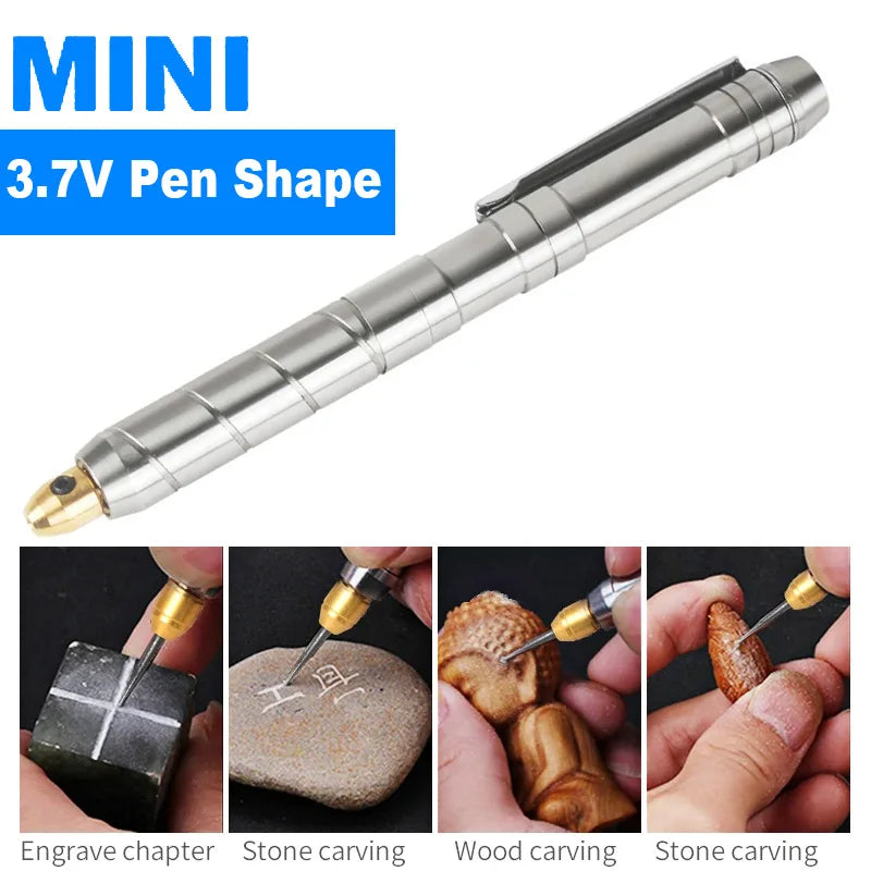 Mini Stylo Graveur Sans Fil - Kit Complet