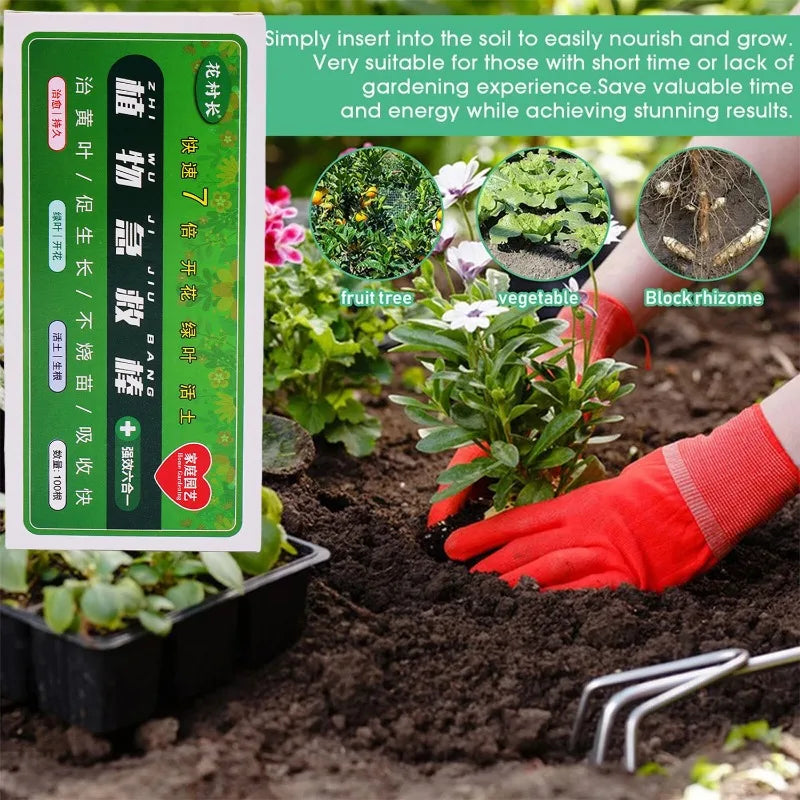 100x Barres Nutritives pour Plantes à Libération Lente