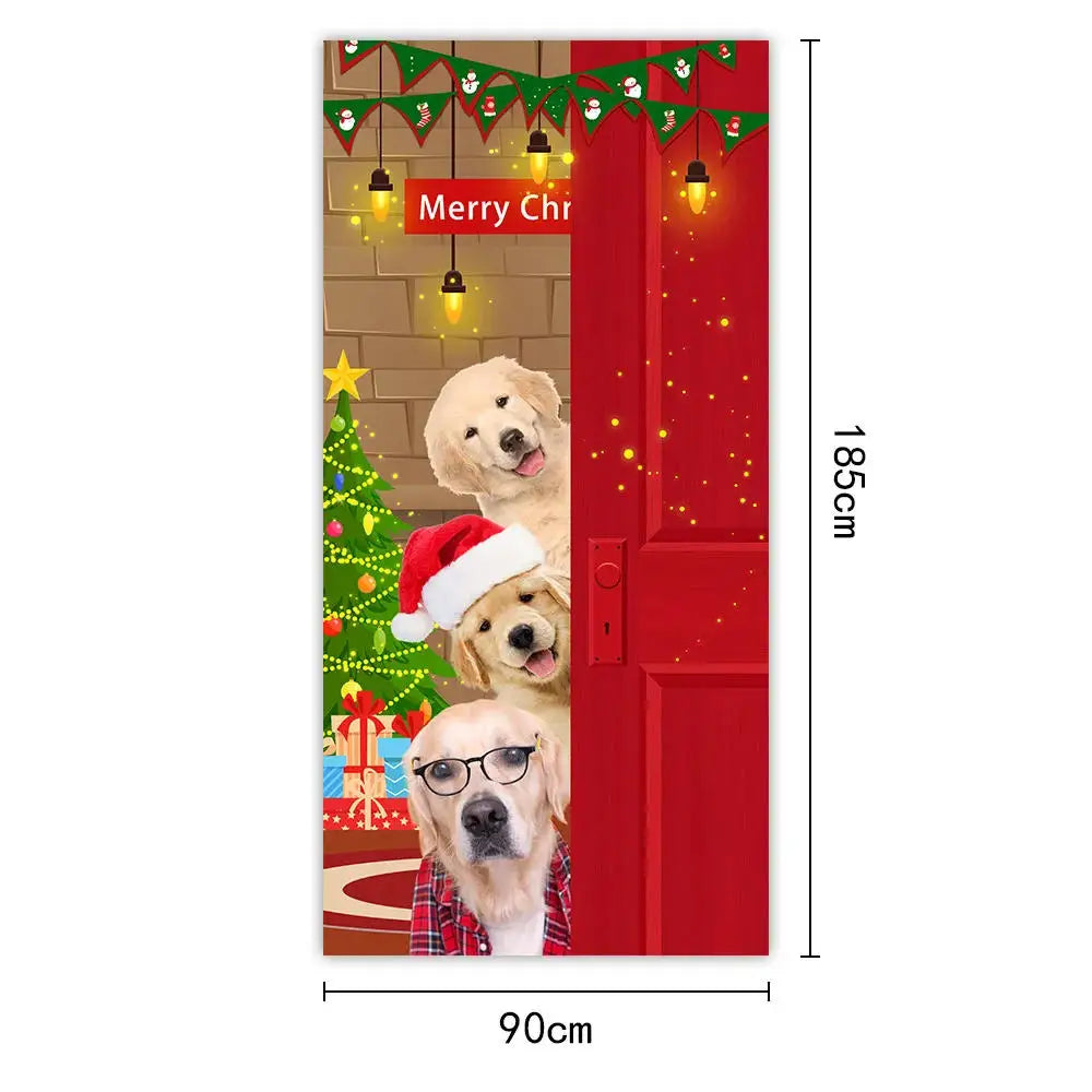 Bannière de Porte 2D de Noël à Suspendre - 185x90CM