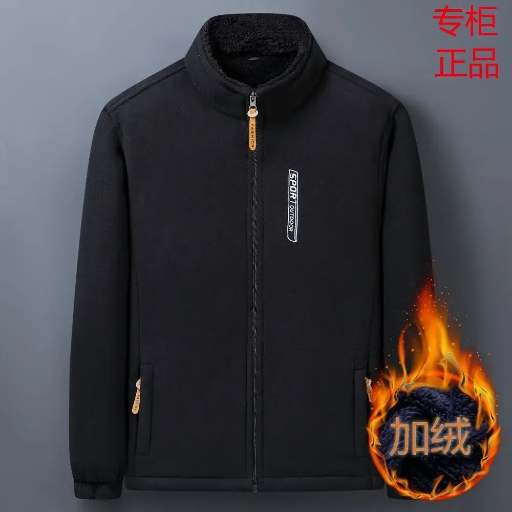 Men's outdoor fleece jacket with soft, warm lining