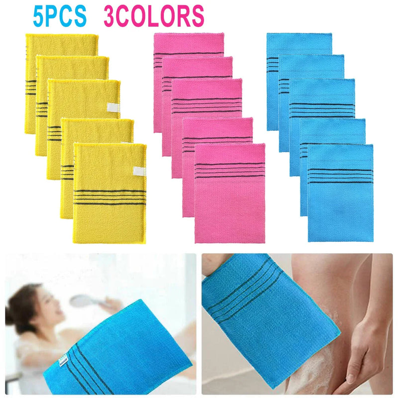 Gants Exfoliants Douche – Lot de 5 Colorés