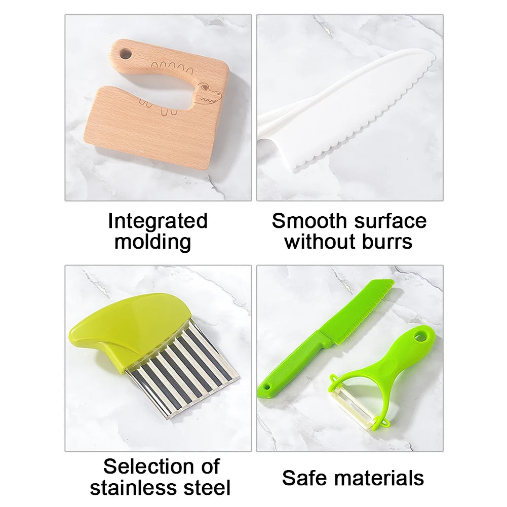 Kit complet d'ustensile de cuisine sécurisés pour enfant - 13PCS