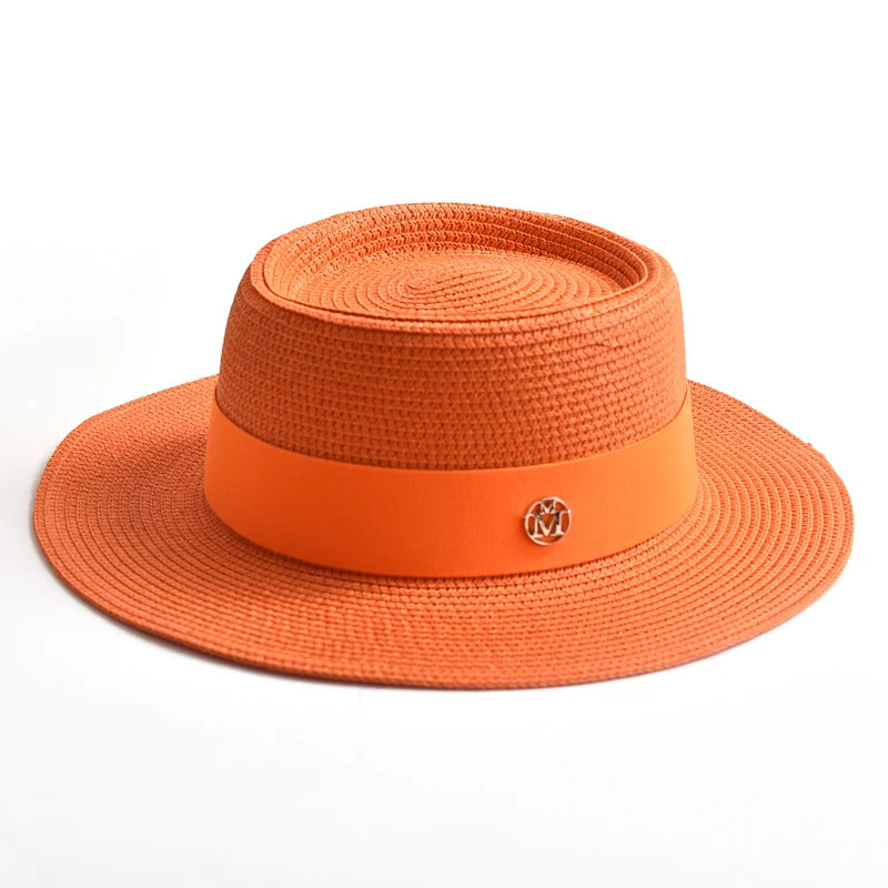 Chapeau de Paille Coloré à Ruban - 17 Couleurs