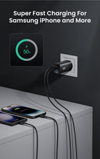 Chargeur USB 3 ports ULTRA RAPIDE - 65W