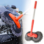 Vadrouille de lavage de voiture à double tête rotative