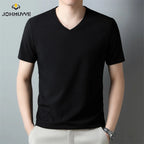 Lot de 2 T-shirts manches courtes et col V Texture Gaufrée - Coton