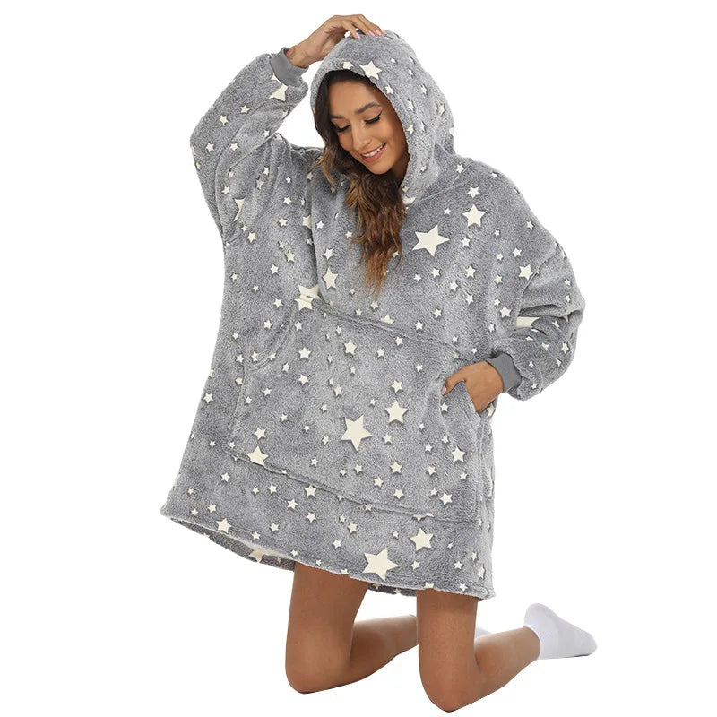 Pull à Capuche d'Intérieur Polaire - Phosphorescent