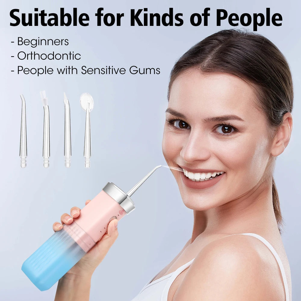 Irrigateur Buccal Portable Sans Fil & Rechargeable – 3 Modes, 1500 Pulsations/min + Réservoir 180ML