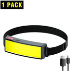 Lampe Frontale Projecteur LED COB 180° Rechargeable - 3 Modes