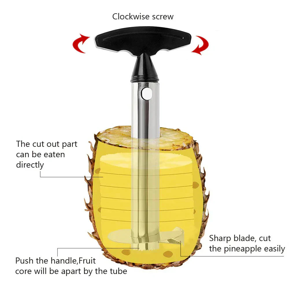 Éplucheur d'Ananas EXPRESS en Acier Inoxydable - 1 ACHETÉ = 1 OFFERT