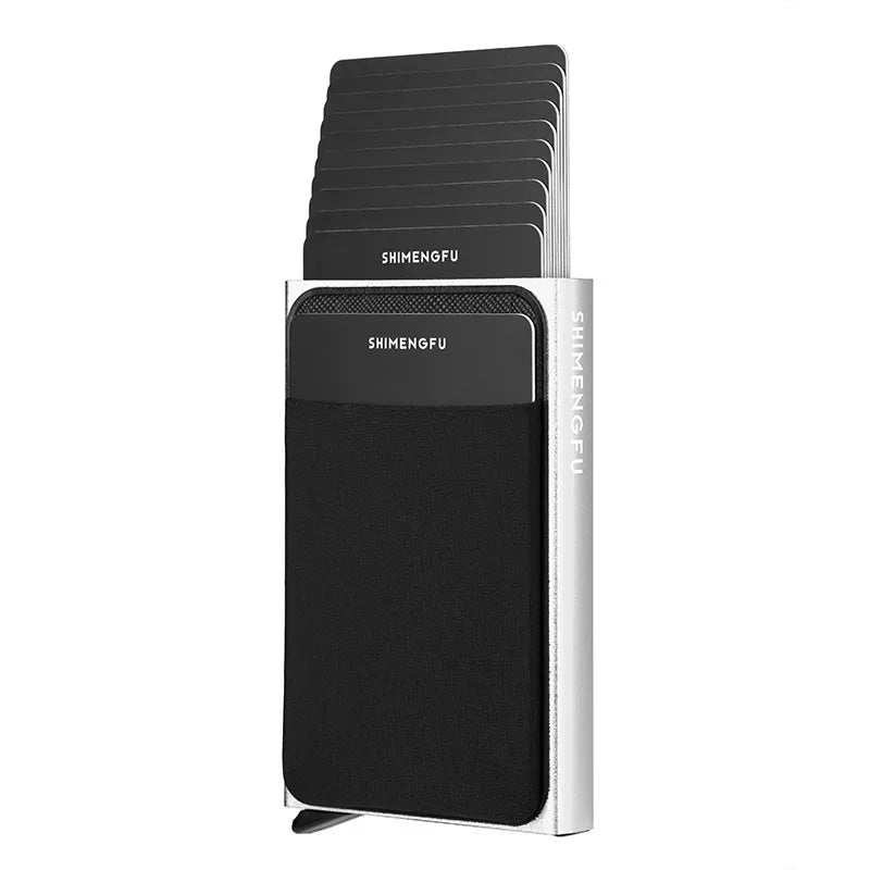 Porte-carte anti-RFID en aluminium - Pop-up automatique