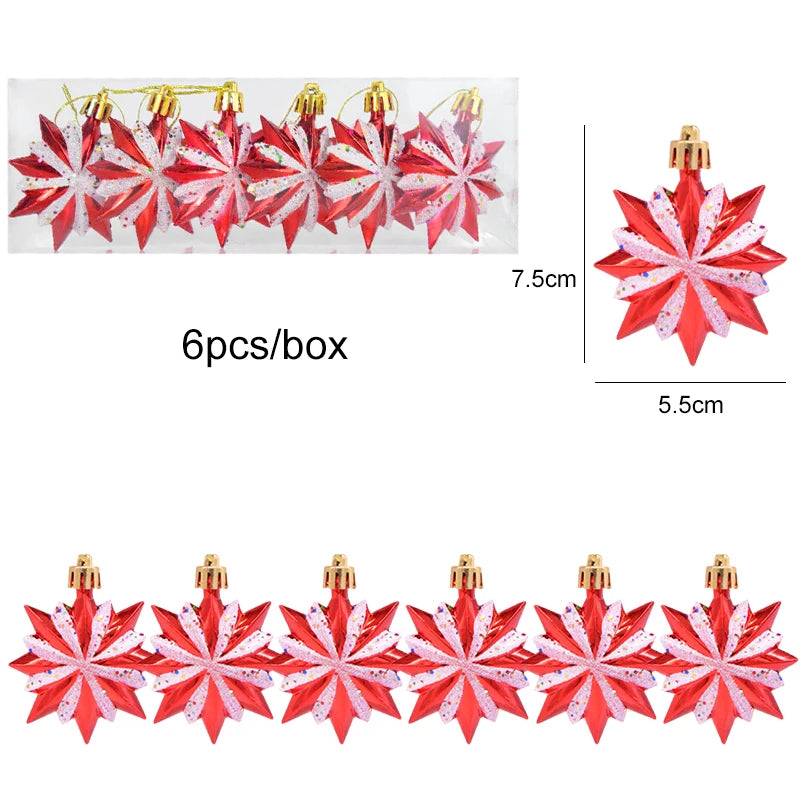 Lot de 6 Suspensions Bonbons de Noël