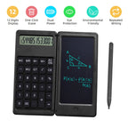 Calculatrice avec bloc note numérique et stylet