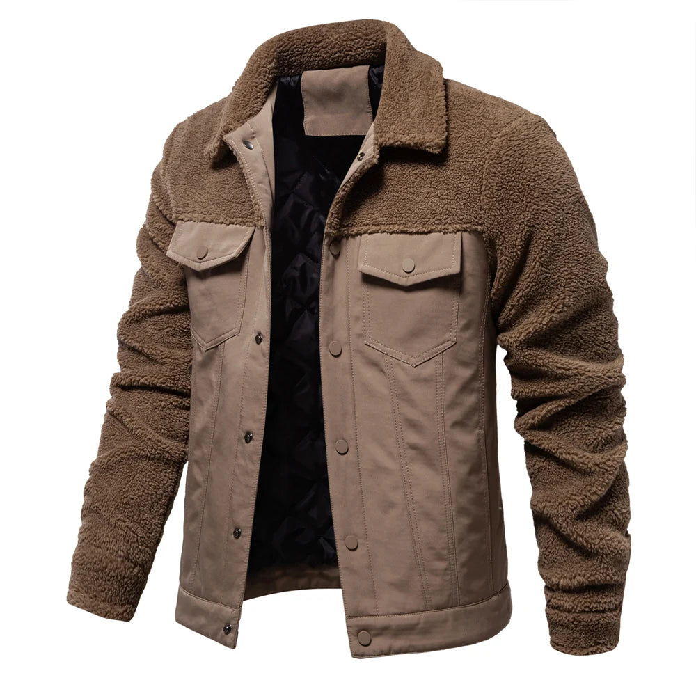 Veste Sherpa Bi-matière pour Homme