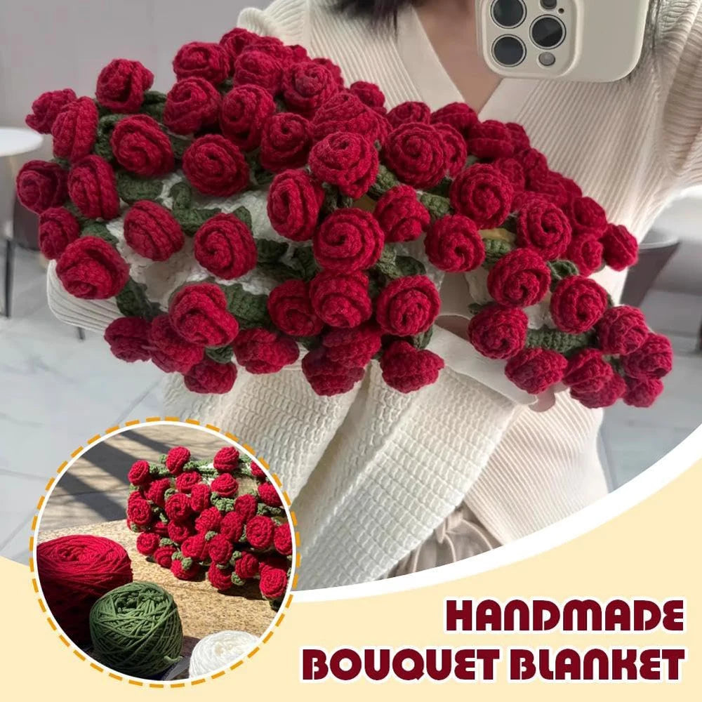 Plaid Crochet Bouquet de Fleurs