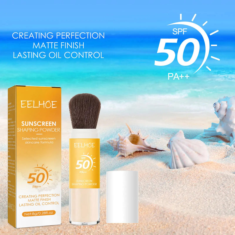 Poudre de maquillage anti-sébum et couvrant SPF50+