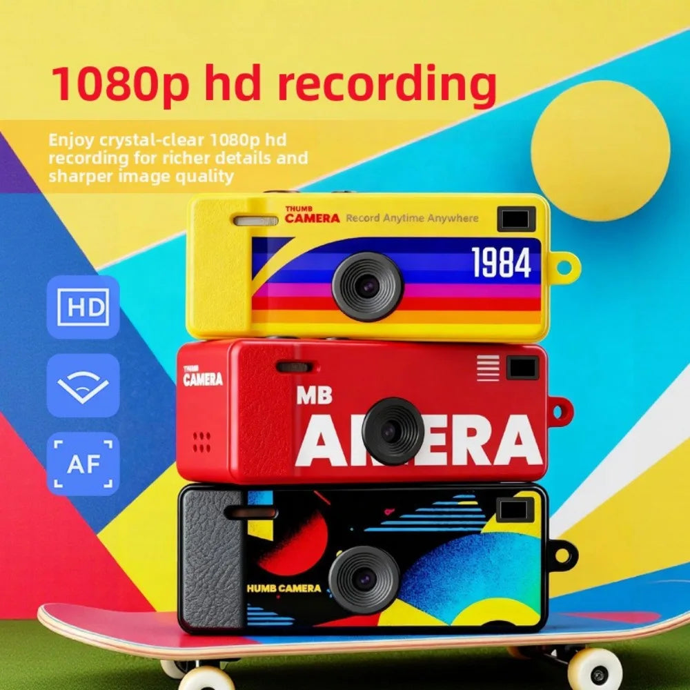 Mini Caméra Porte-Clés Rétro 1080P Écran 0,96″ Flash Intégré – Carte Mémoire Compatible