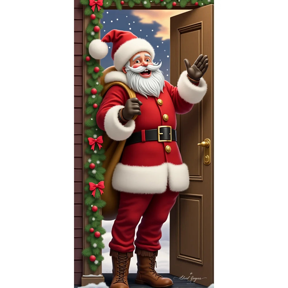 Bannière de Porte 2D de Noël à Suspendre - 185x90CM