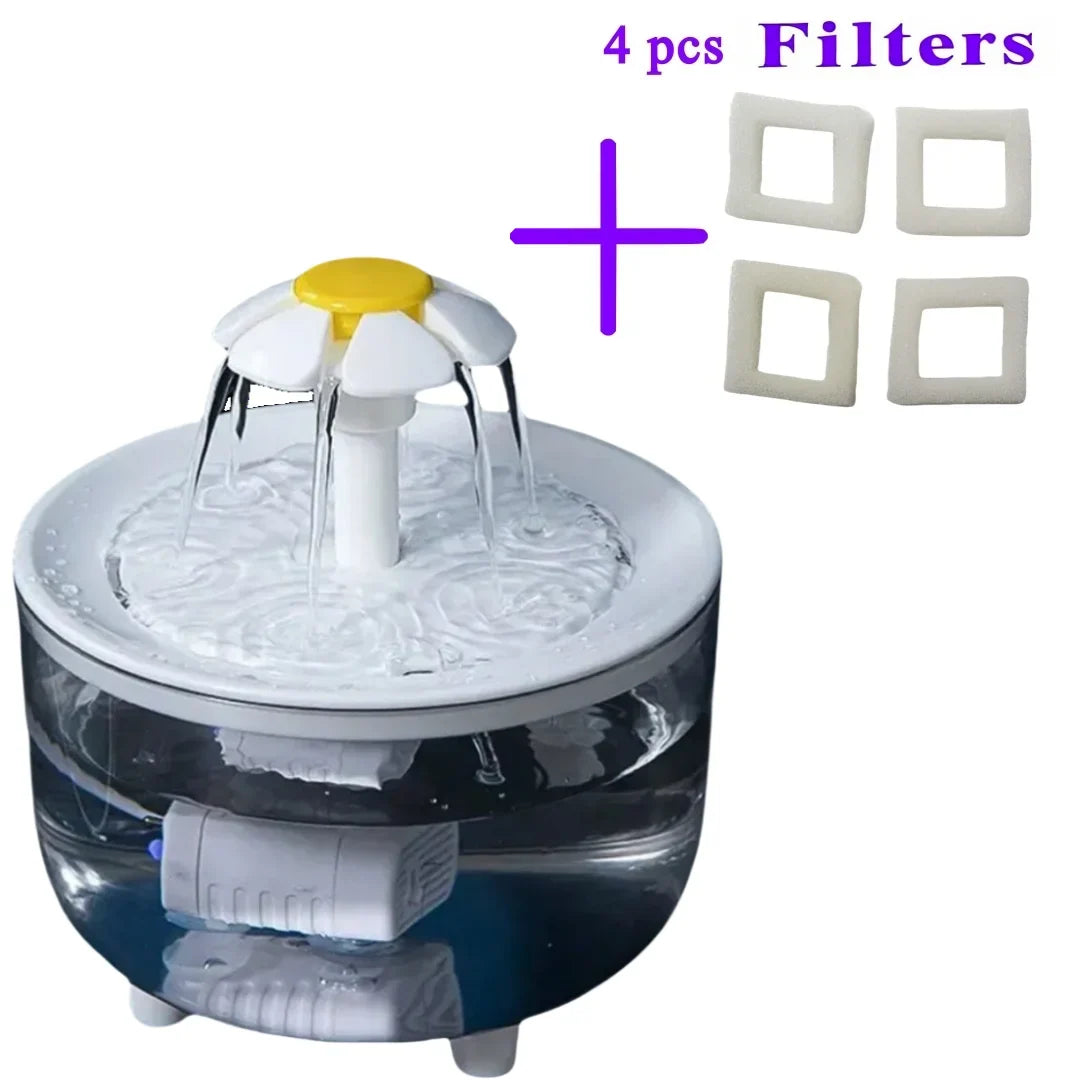 Fontaine à Eau Automatique pour Chat & Chien 1,2 L – Circulation Continue, Filtration USB – 4 Filtres Supplémentaires OFFERTS