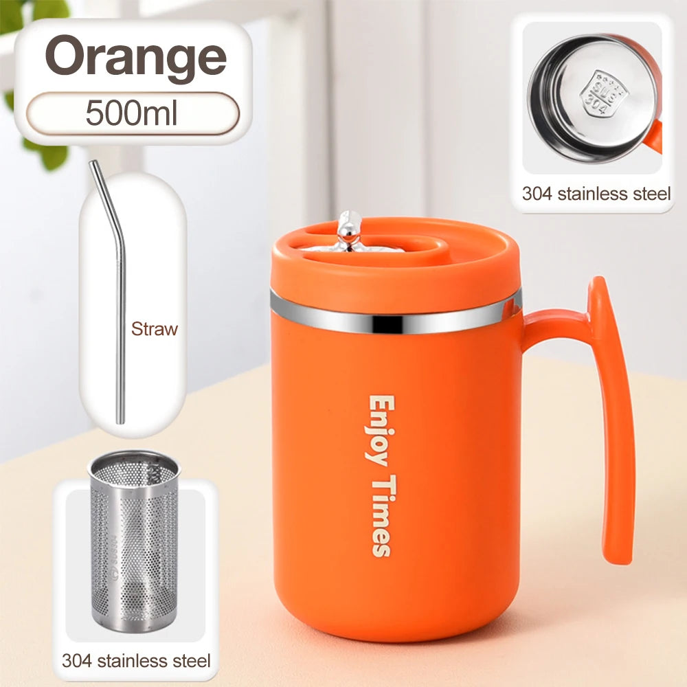 Tasse Isotherme Portable à Thé avec Filtre en Acier + Paille OFFERTE