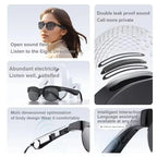Lunettes Intelligentes Lenovo Unisexe Bluetooth avec IA – Appels, Musique, Enregistrement Vocal & Photo